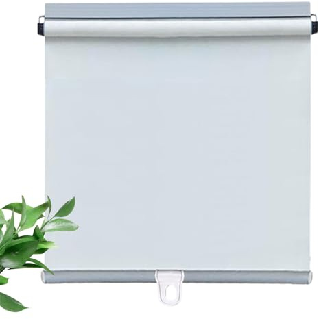 Stores Enroulement De Protection Solaire,Store de Fenêtre 40/50/60/80/100/120/150cm De Large,Intérieur Store Enroulement Occultant sans Perçage,Rideaux de Portables,White-150x200cm(59x78.7in)