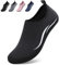 BARFULKER Schwimmschuhe Badeschuhe Damen Herren - Schnell Trocknend Wasserschuhe Leicht Strandschuhe Surfschuhe für Männer Frauen, Aquaschuhe für Pool Beach Yoga, Schwarz, 37 EU