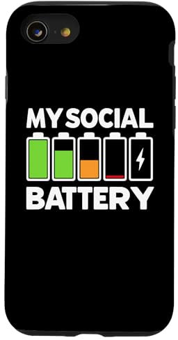 Hülle für iPhone SE (2020) / 7 / 8 Batterie Low Energy Anti Social für Introvertierte