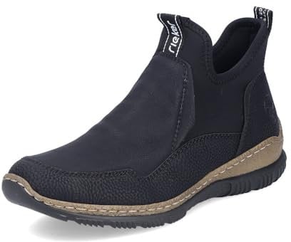 Rieker Damen Ankle Boots N3275, Frauen Stiefeletten,Stiefel,Bootee,Booties,halbstiefel,Kurzstiefel,uebergangsschuhe,schwarz (01),40 EU / 6.5 UK