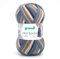 Gründl Hot Socks Color, Sockenwolle mit Farbverlauf blau braun grau, Strumpfwolle 4-fach, 4-fädig, Sockengarn, 50g | 75% Wolle, 25% Polyamid (419)