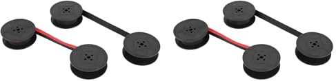 Ohewiiuk 4Er-Pack Schreibmaschinen-Farbband Twin Spool Schreibmaschinen-Farbband Tinte Twin Spool Ink Ersatzteil für Die Meisten Schreibmaschinen (Rot, Schwarz)