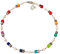 Halskette, Kette, Collier Armband Ohrringe Schmuck Set, Edelstein Würfel Impressions Jaspis, Muschelkernperlen Hämatit Strass mehrfarbig multicolor bunt