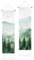 PLIGREAT 2er Pack Berg Wald Wandteppich Nebel Nebel Wald Wandbehang Quasten Aquarell Baum Landschaft Vögel Ästhetische Wandbehang für Schlafzimmer Badezimmer Wohnzimmer Natur Landschaft Wandteppich