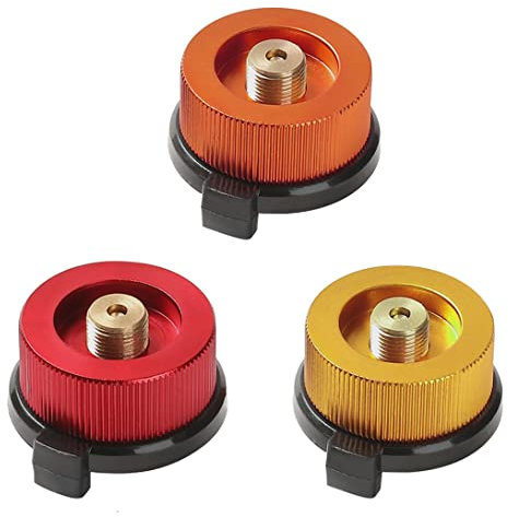 Hperu Butane Canister Nozzle Camping Gas Stove Adapter for Butane Canister Gas Conversion Head Adapter Nozzle Convert Connector