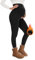 QGGQDD Thermo Umstandsleggings Damen High Waist Schwangerschaftsleggings Warme Leggings Schwangerschaft Winter für Zuhause Sport（Schwarz,L）