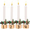 LAMEK 4 Stück Adventszahlen Kerzenständer Holz Weihnachten Kerzenhalter Adventskerzenhalter Advent Kerzenstecker Adventstassen Stabkerzenhalter Tischdeko für Adventskranz Adventsgestecke Weihnachten