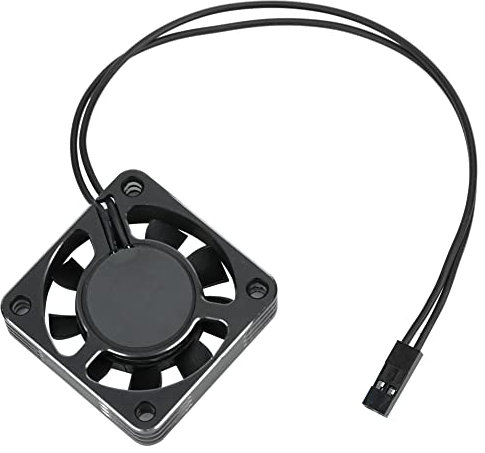 Gavigain RC Motor Fan, 40mm RC Motor Cooling Fans High Speed Aluminum RC Car Motor Cooling Fan for Brushless Car (Black Silver)
