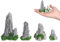 Ktnyl 4 Stück Miniatur Berge Deko Landschaft, Miniaturen Mini Harz Bergmodell, Aquarium Dekoration, Zen Garten Ornament (Groß)