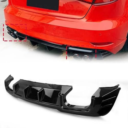 KLSDB Auto Heckspoiler für Audi A3 Hatchback 2017 2018 2019 2020, Heckstoßstange Hecklippe Diffusor Karosserie Modifiziertes Zubehör