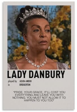 TULAOJI Poster auf Leinwand, Motiv: Lady Danby Bridgerton, Wandkunst, Wohnzimmer, Promi-Poster, ungerahmt, 40 x 60 cm