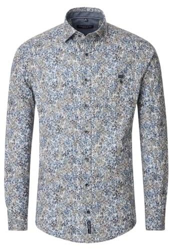 CASAMODA Freizeithemd Print Casual Fit Hellblau XL