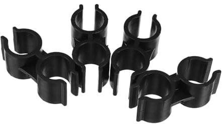 CRILSTYLEO 4pcs Double Pipe for Broom Storage Heavy Duty Pipe Clamps Sturdy Material Quick Easy Setup for Warehouse Supermarket Shelves