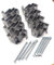 POSTFIX ® 4 X 5 Slotted Concrete Fence Post Brackets to Fit 4 x 5 Posts - ***Pack of 8*** - Fix Anything to Concrete Posts Just Clamp On - NO Drilling!