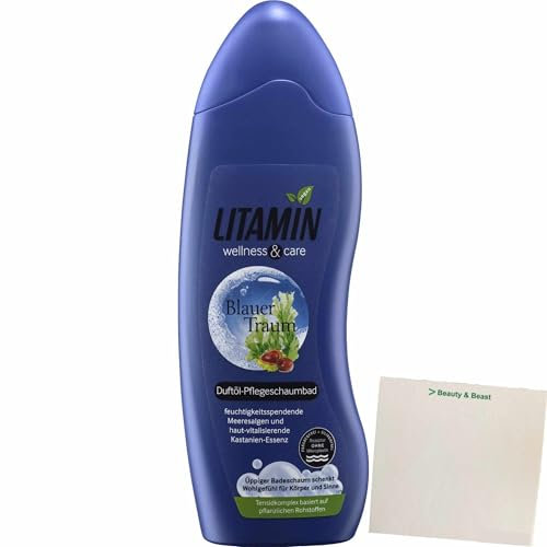 usy Bundle für Litamin Bad Blauer Traum Duftöl-Pflegeschaumbad (750ml Flasche) + usy Block