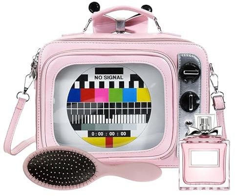 Bolsa de hombro para televisión, mochila de viaje, adorable mochila escolar compacta de gran capacidad, bolsa multifuncional de uso diario para viajes, actividades al aire libre, rosa, Refer to