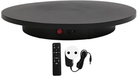 LICAEVEY 16,5 motorisierter Rotierender Anzeigeständer mit Fernbedienung, 220 Lbs Ladungskapazität 360 ° Elektrischer Turntable für die Produktfotografie, 3D -Scan, Kuchen- und (EU-Stecker)