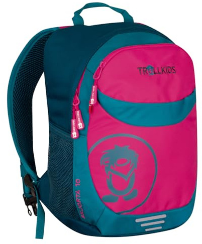 Trollkids Kids Skjorta Pack 10 L bright pink, One Size | kompakter Kinder-Rucksack mit Sitzmatte, Regenüberzug, Reflektoren & vielen praktischen Fächern