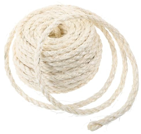 UPKOCH Corda di Sisal per Tiragraffi Corda di Canapa Robusta per Uso Domestico Sostituibile e Tagliabile per Mobili o Accessori per Casa
