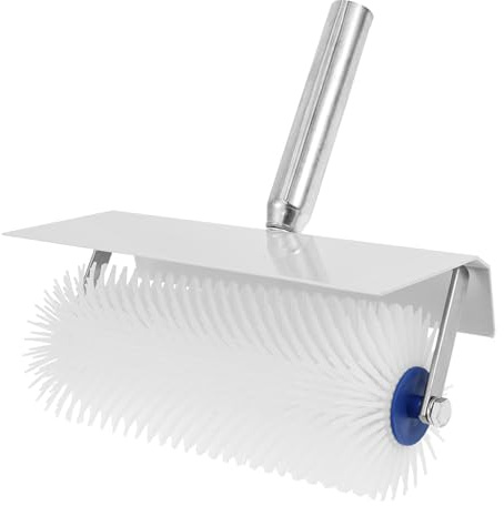 Spiked Screeding Compound Roller Reusable Self Leveling Screed Spiked Roller with Splash Guard and Handle for Bubble Removal