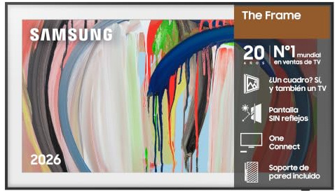 Samsung TV The Frame LS03HE 55 4K Smart TV IA y Pantalla sin Reflejos | Pantalla sin reflejos, televisor cuadro con diseño sin cables, Galería de arte, Asistente inteligente Bixby con Vision AI