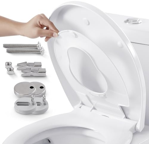 AREBOS Copriwater Ovale 2in1 Soft Close | Sedile WC con Riduttore