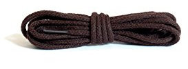 Kaps Round Thin Laces, lacci in cotone 100% di alta qualità 2mm per calzature casual e fashion,1 paio, molti colori e lunghezze (75 cm - 29 pollice - 4 to 5 paia di occhielli / 79 - Marrone scuro)