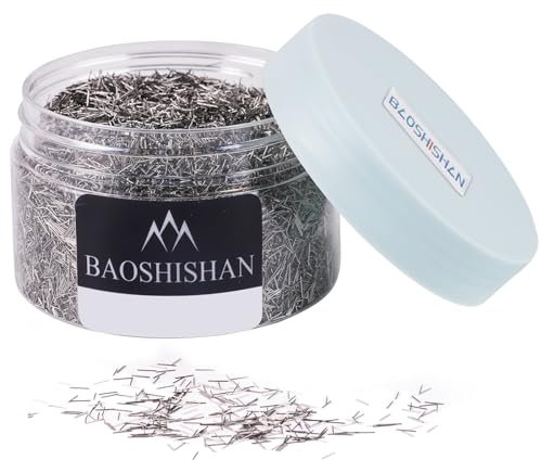 BAOSHISHAN Épingles de finition en acier inoxydable pour épingles de polissage magnétiques 0.4mm * 5mm 300g (0.4 × 5 mm, 300g)