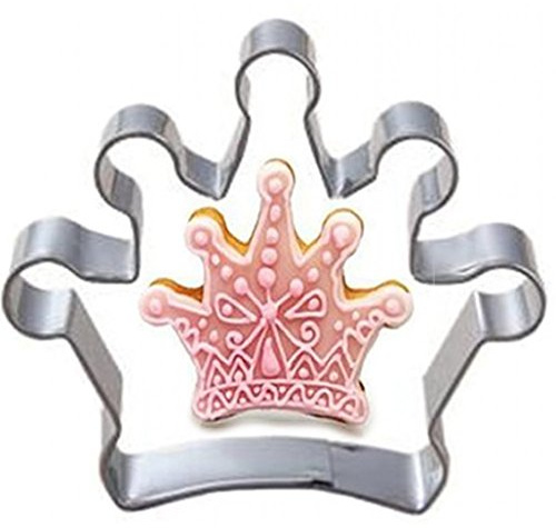 Torten Deko Shop Prinzessin Krone Motiv Ausstechform, Edelstahl, 7 x 8 cm