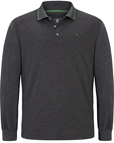 Jan Vanderstorm Herren Langarm-Poloshirt Ellis | | aus 100% Baumwolle | Longsleeve mit Polokragen | gerade geschnitten | große Größen in Gr. L-7XL