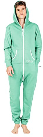 Moniz Herren Jumpsuit, Onesie, Overall (XXL, Mint)