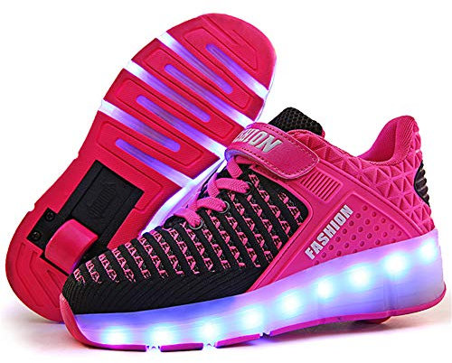 Skybird-UK Unisex Bambino LED Scarpe con Rotelle Automatiche Skate Formatori Sportive Ginnastica Lampeggiante Outdoor Multisport Running Sneaker per Ragazzi e Ragazze