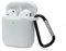 KOKOKA Schutzhülle Hülle Kompatibel mit AirPods 2 & 1, Silikon Schutzhülle Hülle Case für AirPods 2 & 1, LED an der Frontseite Sichtbar Stoßfeste Schutzhülle, Weiß
