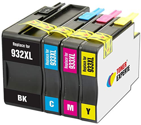 TONER EXPERTE® 4 XL Druckerpatronen Ersatz für 932 932XL 933 933XL kompatibel für Officejet 6100 6600 6700 7110 7510 7600 7610 7612 7620 | hohe Kapazität
