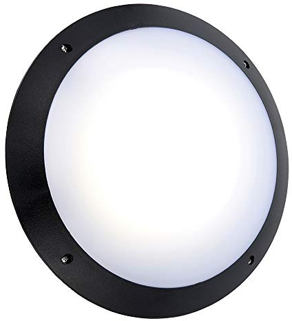 Saxby 78607 Seran Black IP65 Outdoor Microwave Sensor 12W Daylight White LED Bulkhead