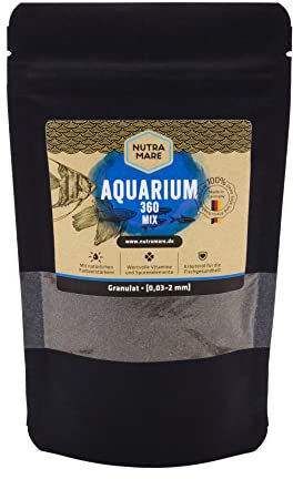 Nutramare Aquarium360 Mix 250ml | Hochwertiges Fischfutter für Zierfische, Granulat mit Spirulina