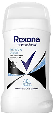 Rexona MotionSense Deo Stick Invisible Aqua - Anti-Transpirant mit 48 Stunden Schutz gegen starkes Schwitzen und Körpergeruch - 40 ml (1er-Pack)