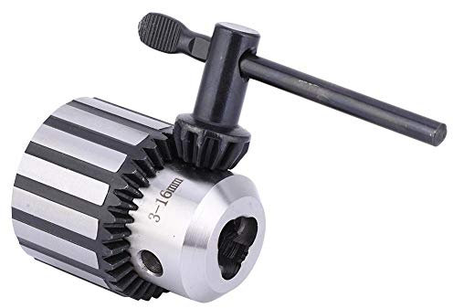 FTVOGUE 3-16mm B18 Heavy Duty Drill Chuck with Key for Lathe, Bench & Impact Drills