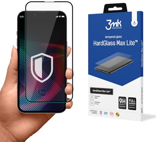 3mk Verre Plein écran pour iPhone 14 Pro HardGlass Max Lite