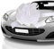 Auto Bow Bogen Schleife Auto Geschenk Verpackungsbogen mit 20 ft Auto Band für Auto Dekor Hochzeit New Houses Party Feier (Weiß, 20 Zoll)