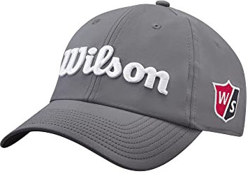 Wilson Herren Golf-Kappe, PRO TOUR, Polyester, Grau/Weiß, Einheitsgröße, WGH7000054
