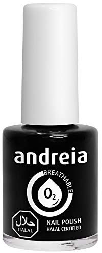 Andreia Halal Breathable Glossy Nail Polish - B21 Black Glossy 10.5ml