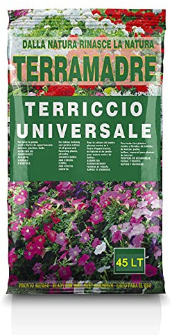 EUROTERRIFLORA Terriccio Universale Ammendante Misto per Piante Orto Fiori Lt 45