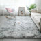 Tinyboy-hbq Teppich Wohnzimmer Schlafzimmer Rund Modern Design Shocky Lange Borsten Runde Innen rutschfest Dekor Ultra Weich Plüsch Haus Kinderzimmer Teppiche,Grau Weiß,160x200cm