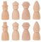 EXCEART Schneemann Dekofigur Holzfiguren zum Bemalen: 8 Stücke Basteln Holzkegel Holzbausteine Tortenfiguren Holz Spielfiguren Weihnachten Deko Figuren DIY Kinder Bastelset Puppenhaus Zubehör