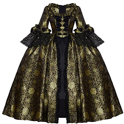 Queen Marie Antoinette Rococo Ball Gown Gothic Victorian Dress Costume 18th Century Colonial Dress Women