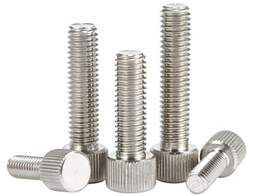 CONPHERON Vis Moletées en Acier Inoxydable Vis à Tête Moletée Boulon Vis à Oreilles Vis Moletée pour Ordinateur Boîtier, M5×35mm, 6 pcs