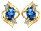 JewelryPalace Ovalschliff 1.1ct Echt London Blau Topas Ohrstecker Silber 925 Damen, Blautopas Ohrringe Silber mit Blau Edelstein Mädchen, Ohrstecker Silber Klein mit Stein Frauen Geschenk Vergoldet