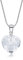 COAI Collar para Mujer de Plata 925 con Colgante Corazón de Cristal de Cuarzo Blanco