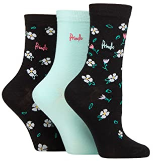 Pringle Ladies Patterned Cotton and Recycled Polyester Socks Pack of 3